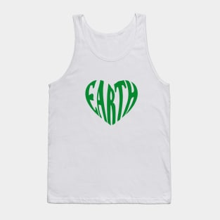 Earth love, green heart Tank Top